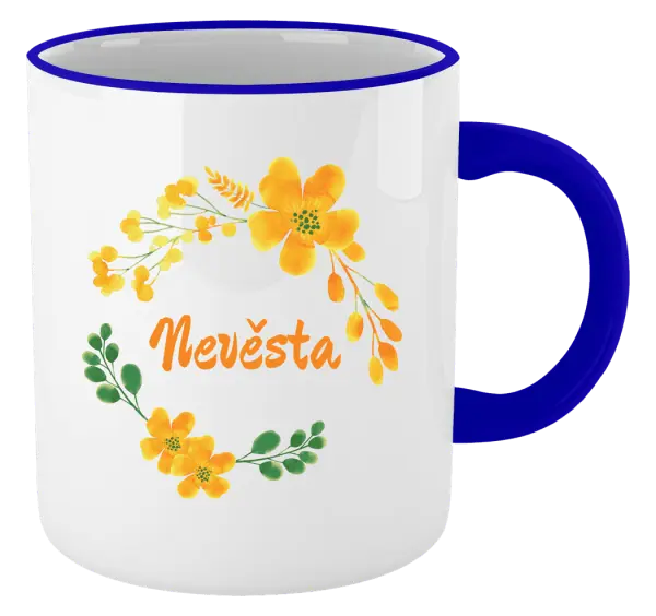 Hrnek Nevěsta - žluté květiny