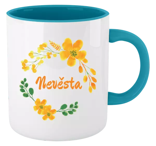 Hrnek Nevěsta - žluté květiny