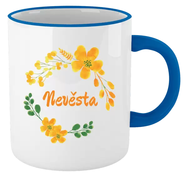 Hrnek Nevěsta - žluté květiny