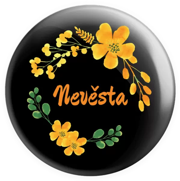 Placka Nevěsta - žluté květiny