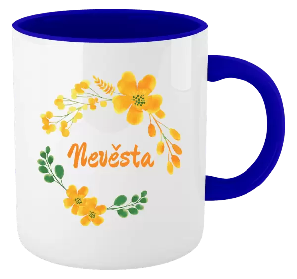 Hrnek Nevěsta - žluté květiny