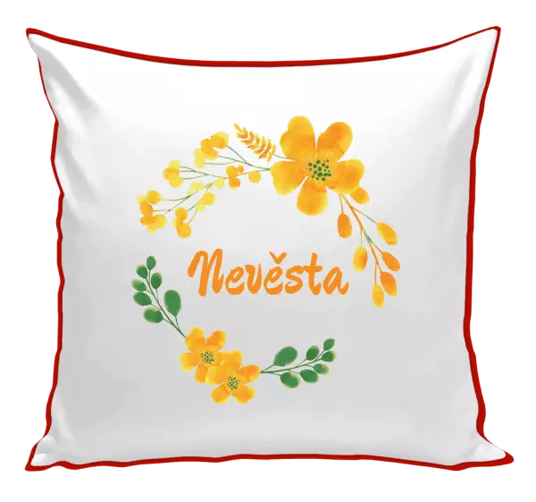 Polštář Nevěsta - žluté květiny