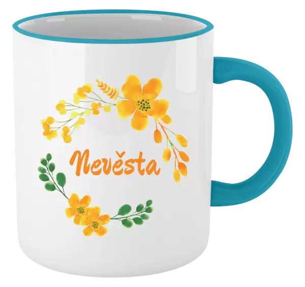 Hrnek Nevěsta - žluté květiny