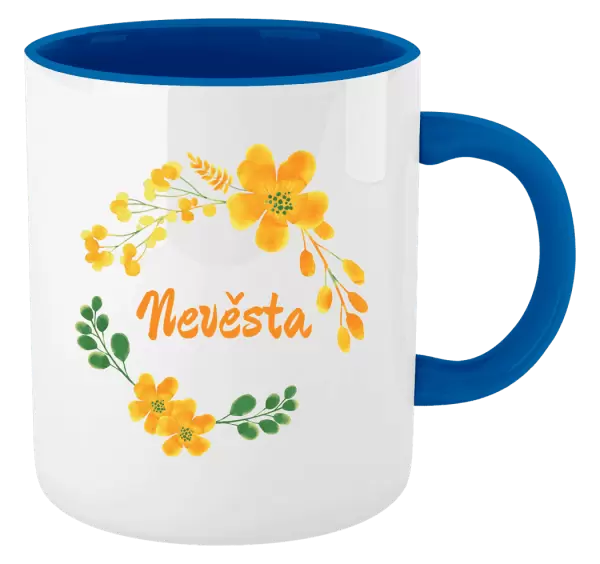 Hrnek Nevěsta - žluté květiny