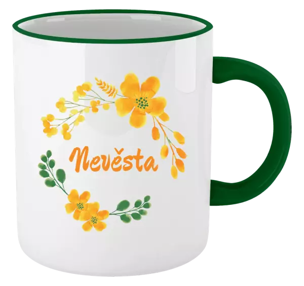 Hrnek Nevěsta - žluté květiny