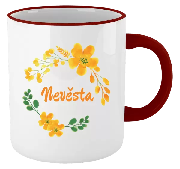 Hrnek Nevěsta - žluté květiny