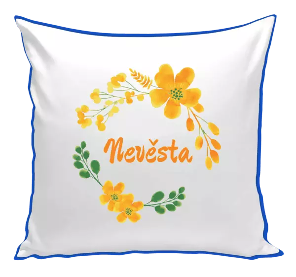 Polštář Nevěsta - žluté květiny
