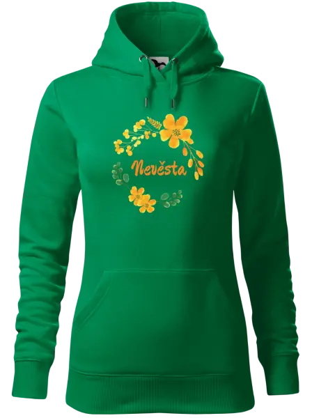 Dámská mikina Nevěsta - žluté květiny