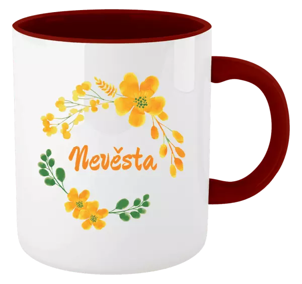 Hrnek Nevěsta - žluté květiny