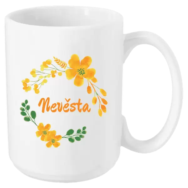 Hrnek Nevěsta - žluté květiny