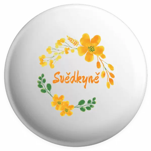 Placka Svědkyně - žluté květiny