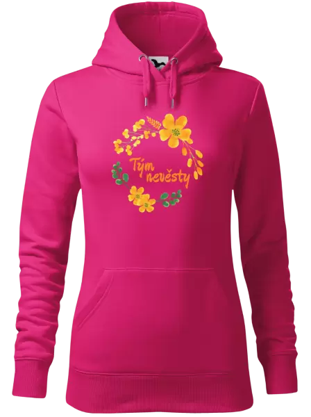 Dámská mikina Tým nevěsty - žluté květiny