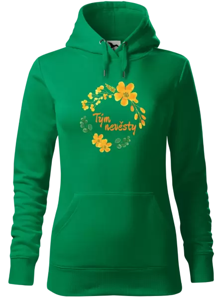 Dámská mikina Tým nevěsty - žluté květiny