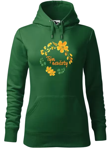 Dámská mikina Tým nevěsty - žluté květiny