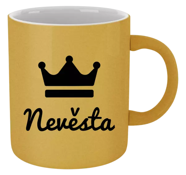 Metalický hrnek Nevěsta - korunka