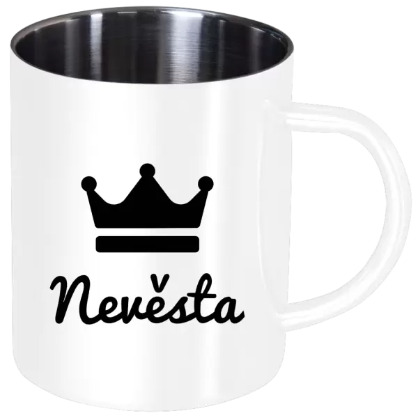 Nerezový hrnek Nevěsta - korunka