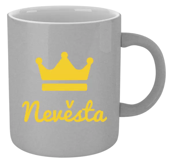 Metalický hrnek Nevěsta - korunka