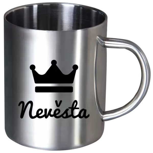 Nerezový hrnek Nevěsta - korunka