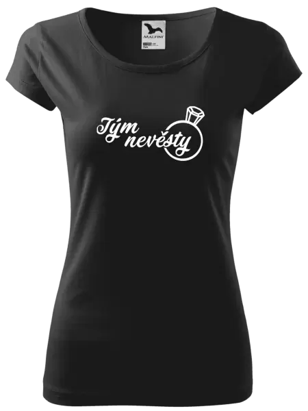 Dámské tričko Tým nevěsty s prstenem
