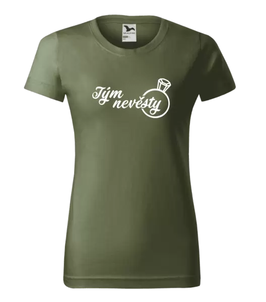 Dámské tričko Tým nevěsty s prstenem