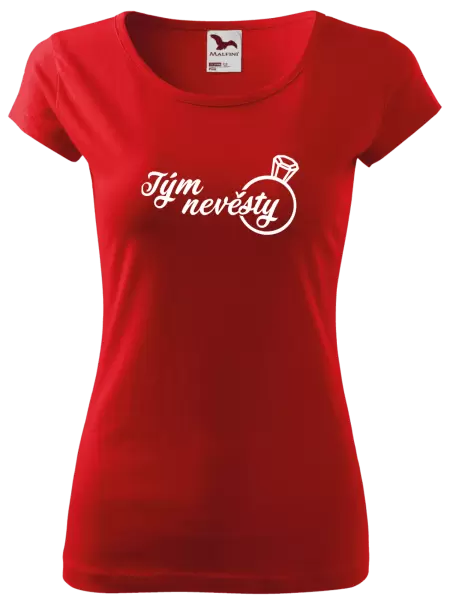 Dámské tričko Tým nevěsty s prstenem