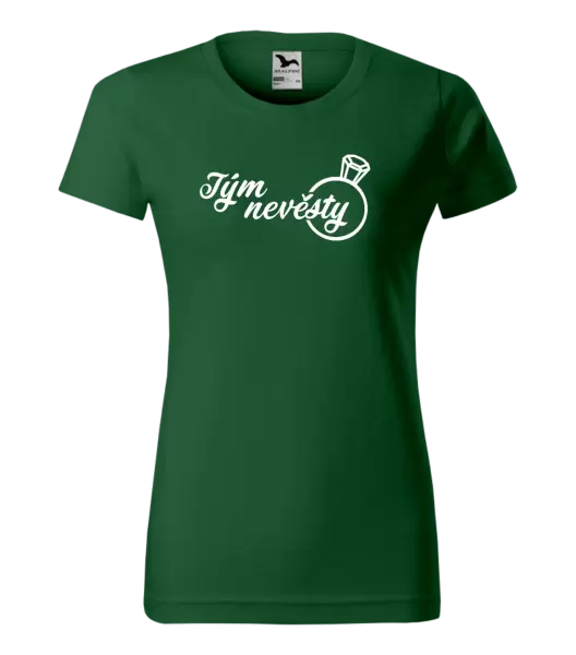 Dámské tričko Tým nevěsty s prstenem