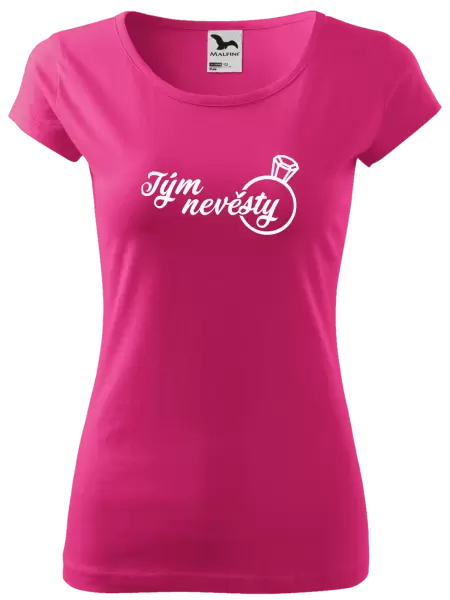 Dámské tričko Tým nevěsty s prstenem