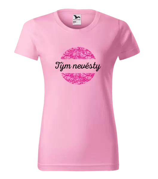 Dámské tričko Tým nevěsty s krajkou