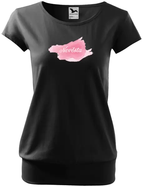 Dámské tričko Nevěsta - růžový podklad