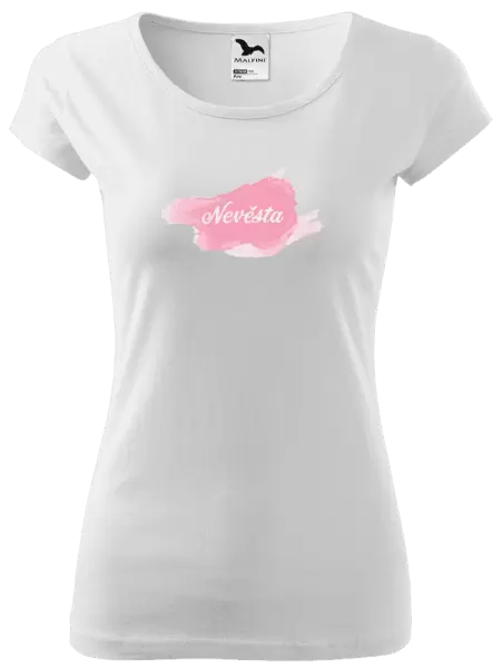Dámské tričko Nevěsta - růžový podklad