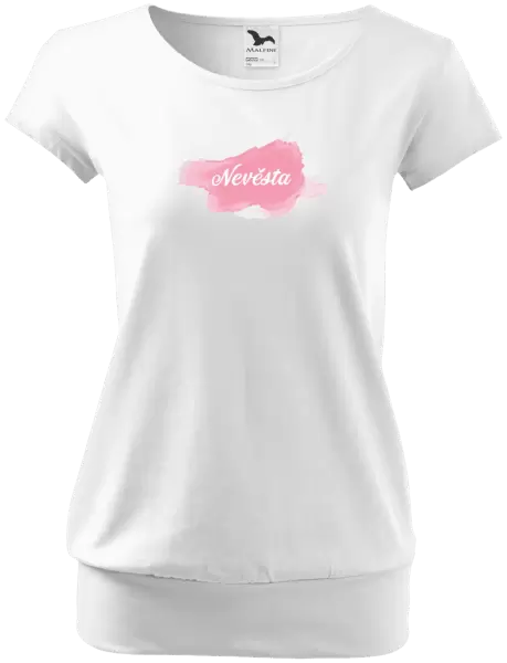 Dámské tričko Nevěsta - růžový podklad