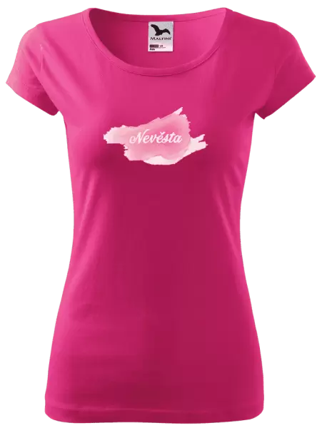 Dámské tričko Nevěsta - růžový podklad