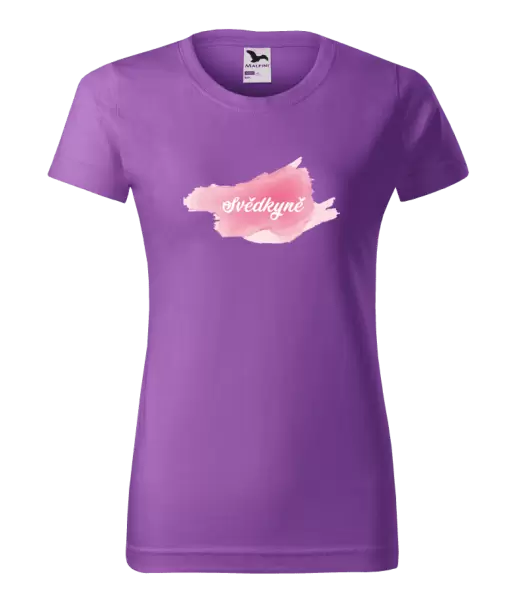 Dámské tričko Svědkyně - růžový podklad