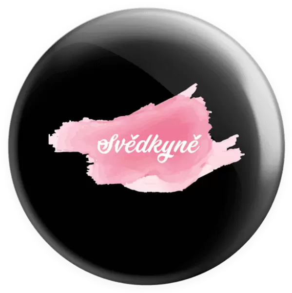Placka Svědkyně - růžový podklad