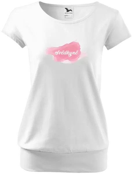 Dámské tričko Svědkyně - růžový podklad