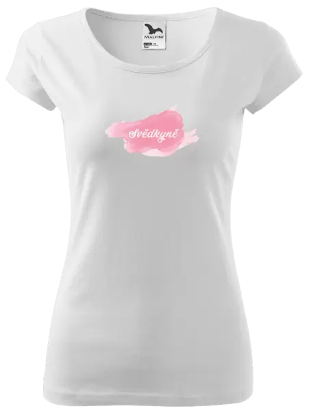 Dámské tričko Svědkyně - růžový podklad