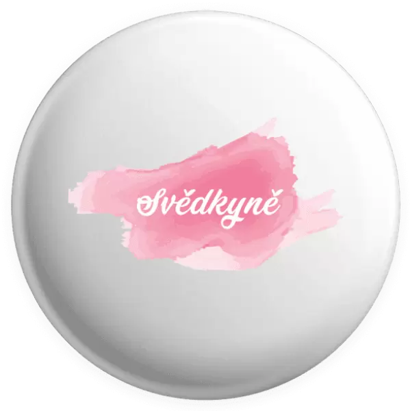 Placka Svědkyně - růžový podklad