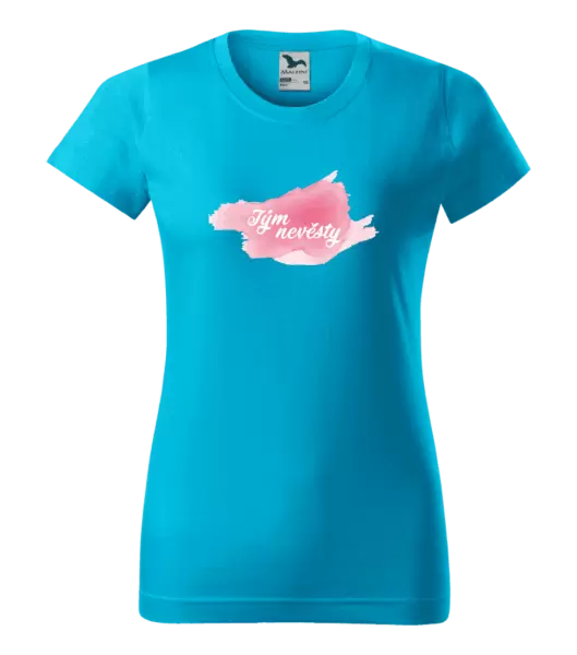 Dámské svatební tričko Tým nevěsty - růžový podklad