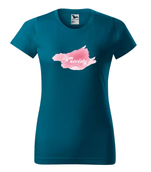 Dámské svatební tričko Tým nevěsty - růžový podklad