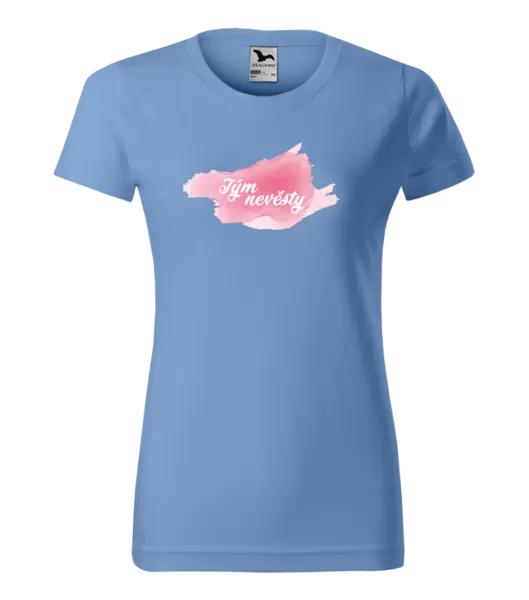 Dámské svatební tričko Tým nevěsty - růžový podklad