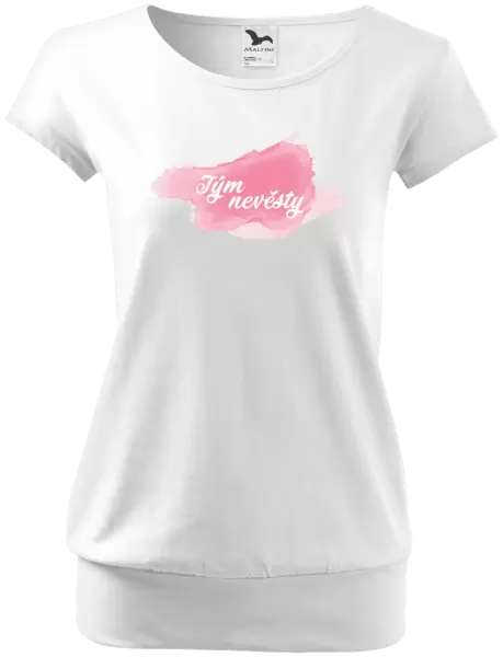 Dámské tričko Tým nevěsty - růžový podklad