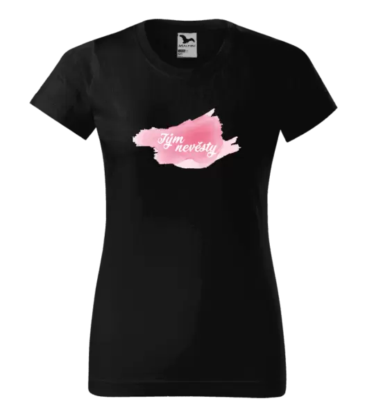 Dámské svatební tričko Tým nevěsty - růžový podklad