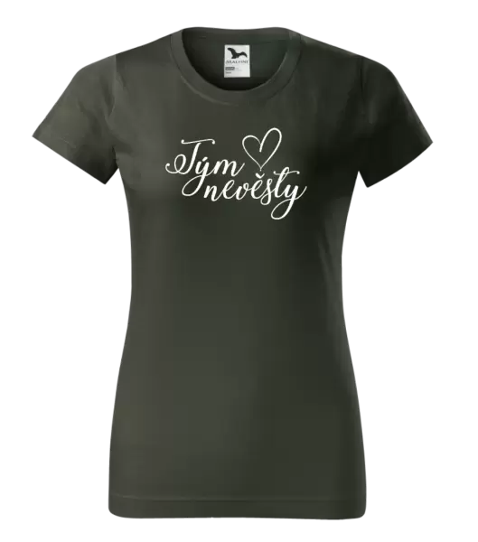Dámské tričko Tým nevěsty se srdíčkem