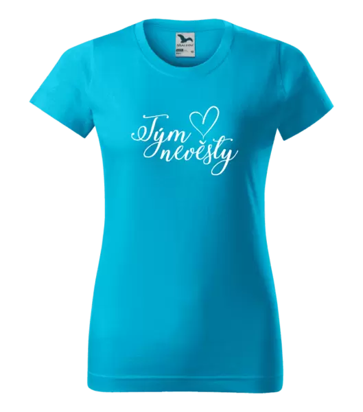 Dámské tričko Tým nevěsty se srdíčkem