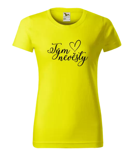 Dámské tričko Tým nevěsty se srdíčkem