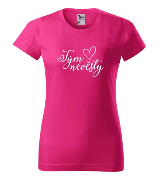 Dámské tričko Tým nevěsty se srdíčkem