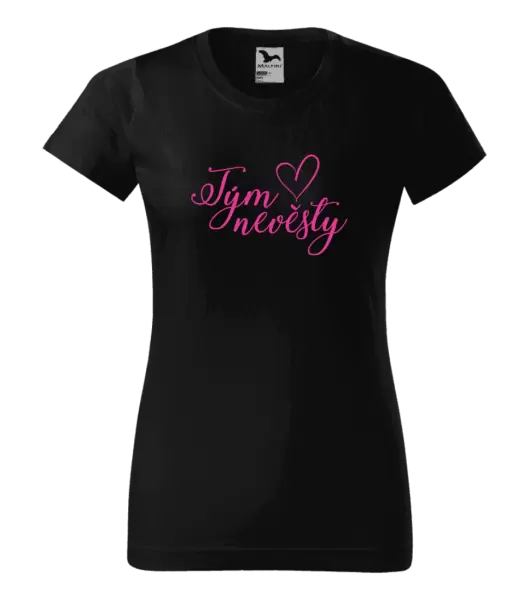 Dámské tričko Tým nevěsty se srdíčkem