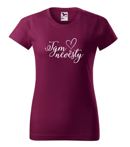Dámské tričko Tým nevěsty se srdíčkem