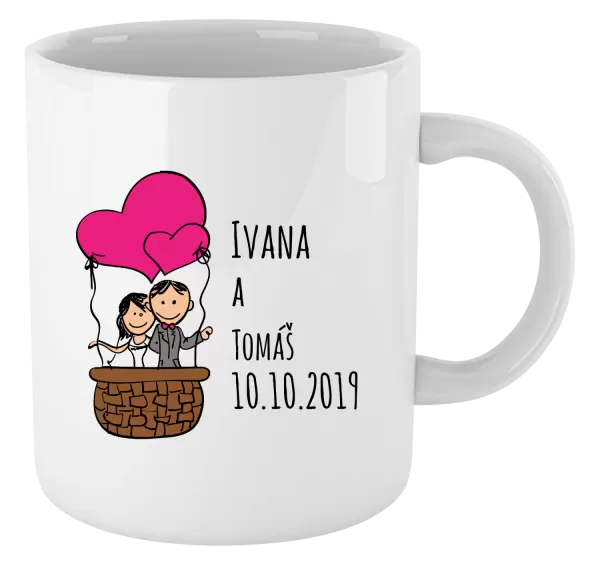 Hrnek Balón se jmény