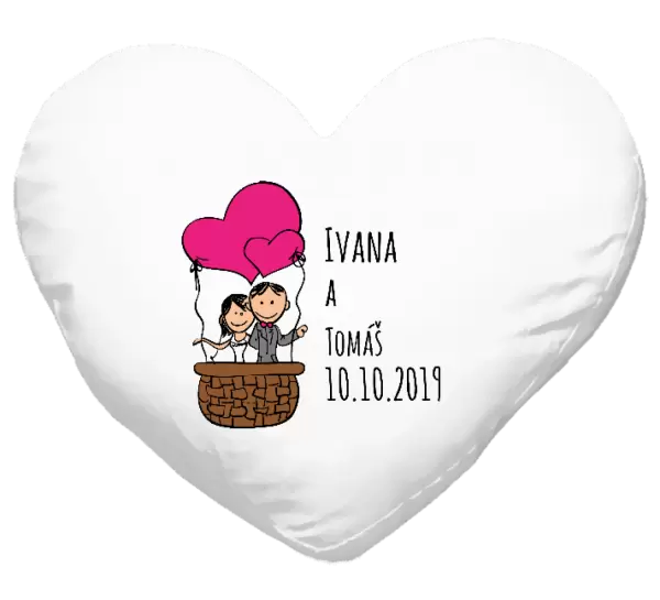 Polštář Balón se jmény